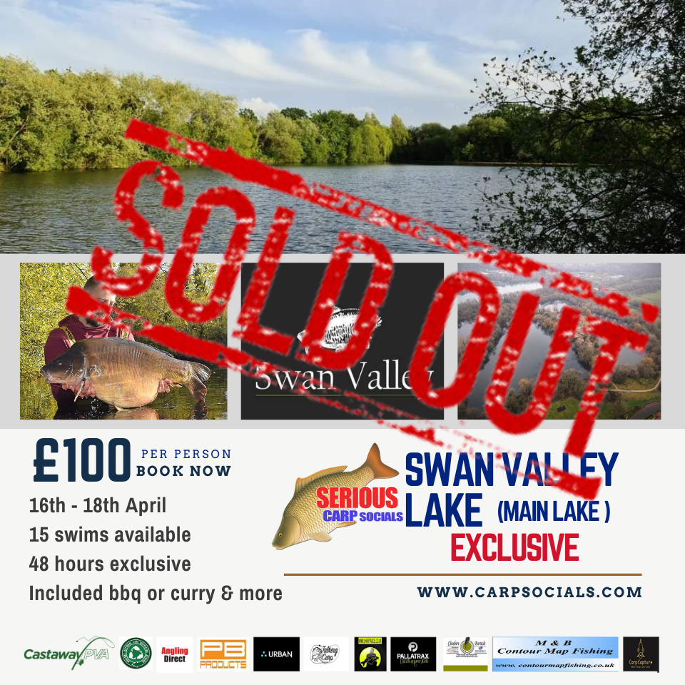 April 16th - 18th:  Swan Valley Lakes, Yateley  -   MAIN LAKE