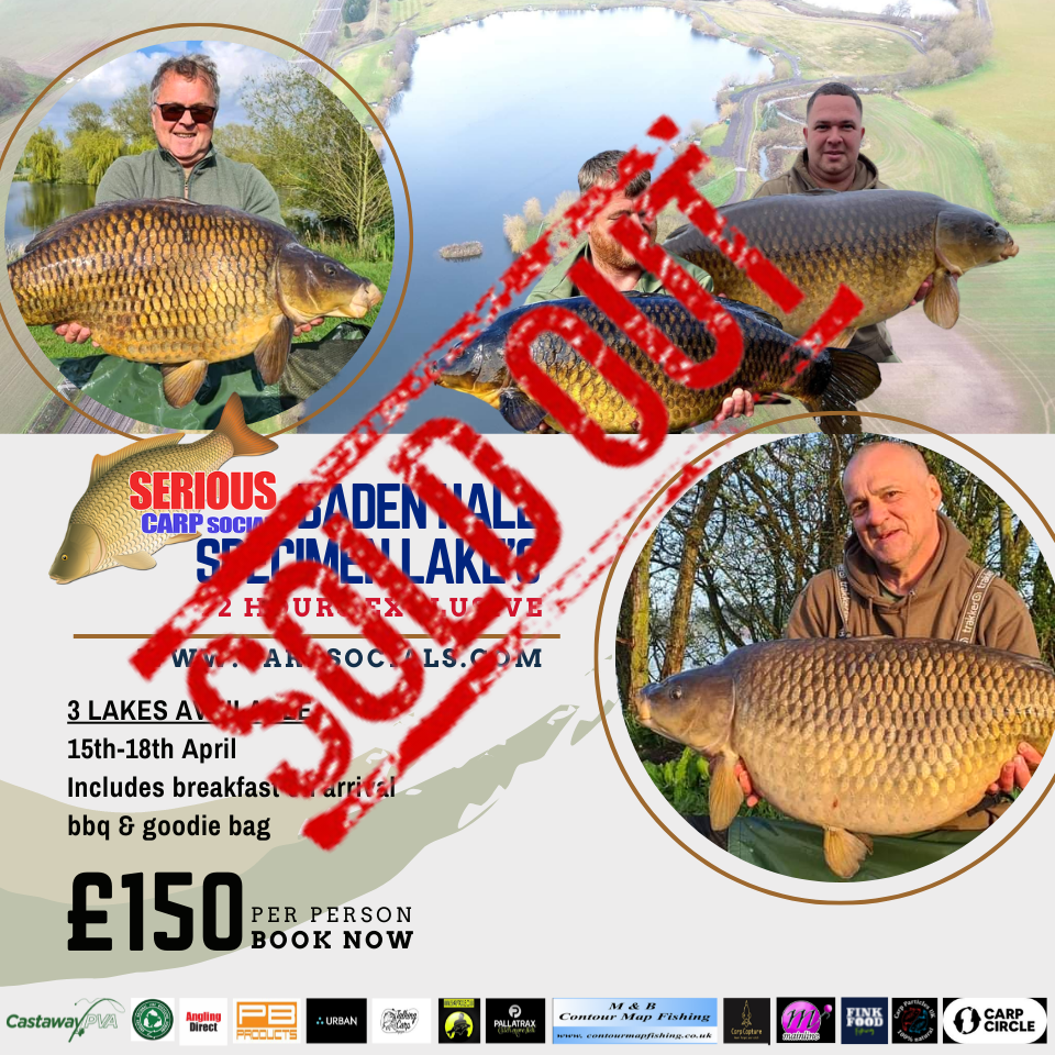 April 15th - 18th:  Badenhall (QUARRY LAKE), Stafford