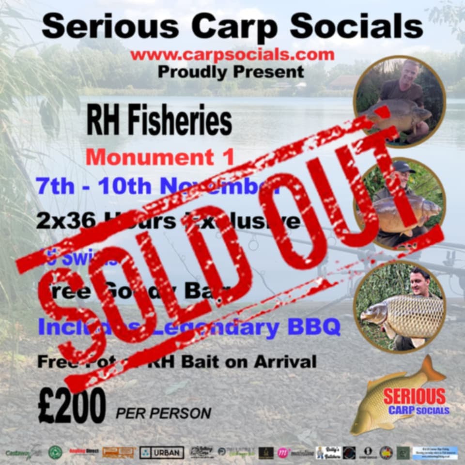 7th-10th November (2x36 hours):  RH fisheries - MONUMENT 1,  Shifnal