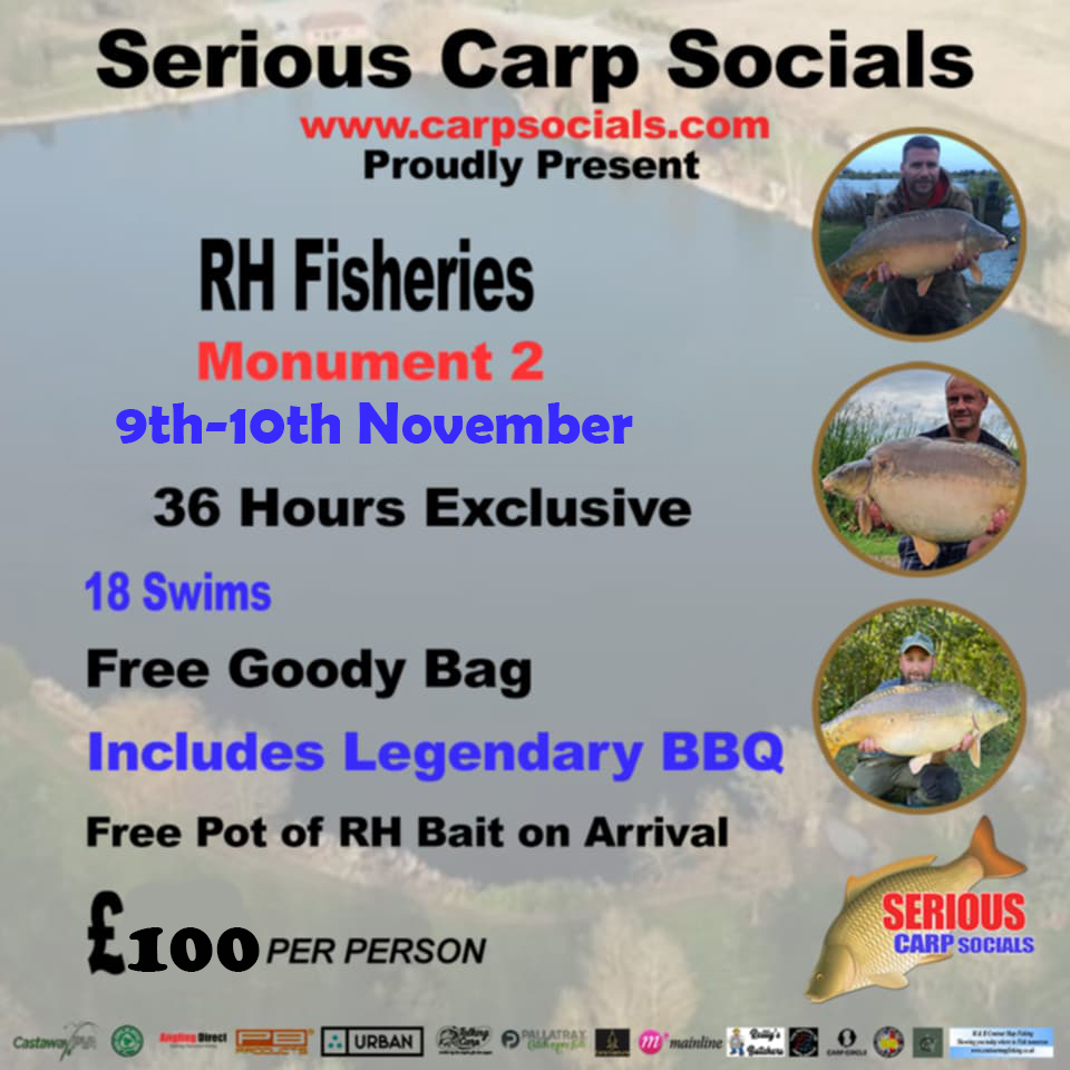 9th-10th November (36 hours):  RH fisheries - MONUMENT 2,  Shifnal