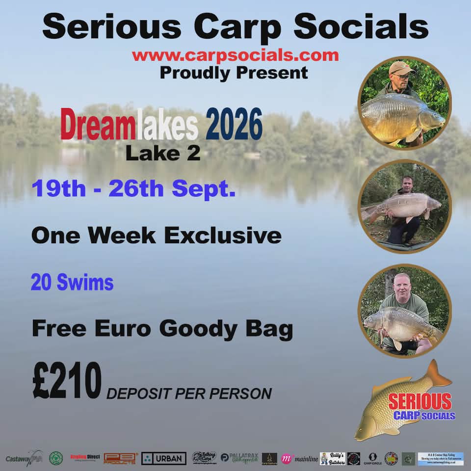 DREAMLAKES (1 week, Exclusive Lake 2) FRANCE 2026: 19th - 26th Sep.