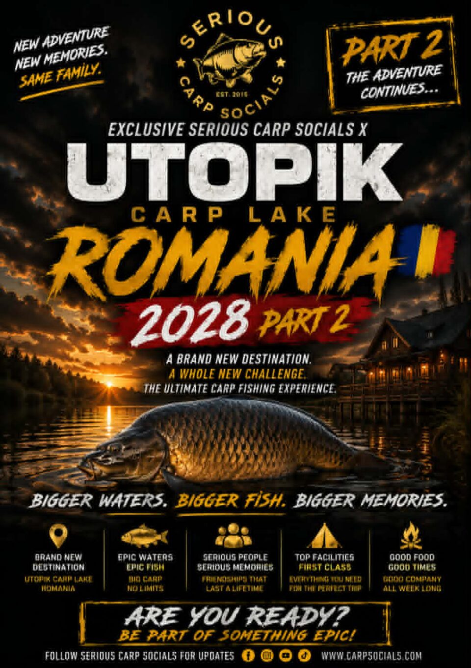 Lake Utopek(1 week, Exclusive Lake) Romania : 8th - 15th April 2028