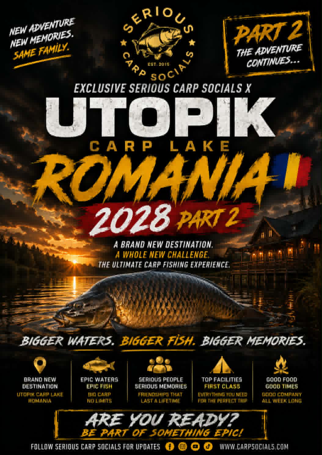 Lake Utopek(1 week, Exclusive Lake) Romania : 8th - 15th April 2028